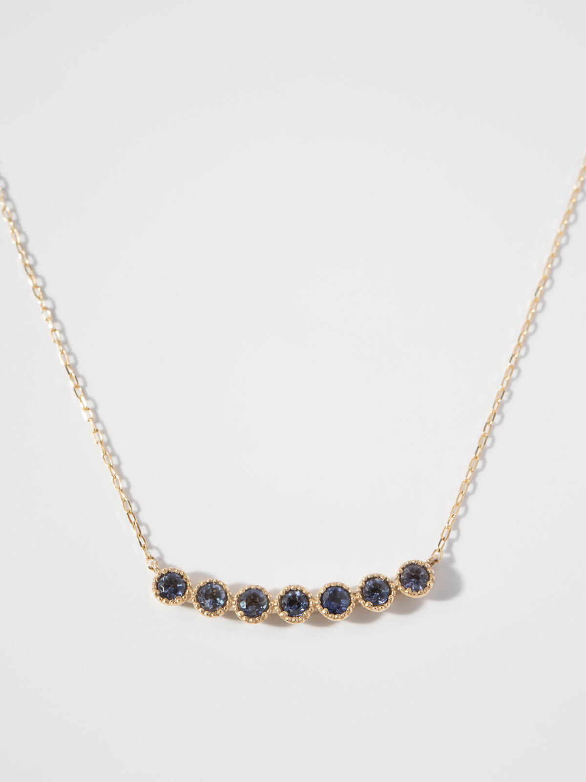 10K アイオライト 天然石 ネックレス