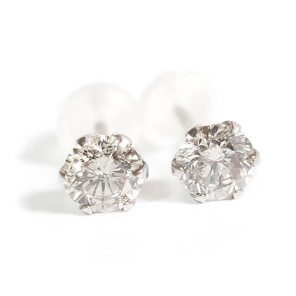 H&C Cut Pt900 Precious Diamond Stud Earrings EDELE -エデル- | Ops 