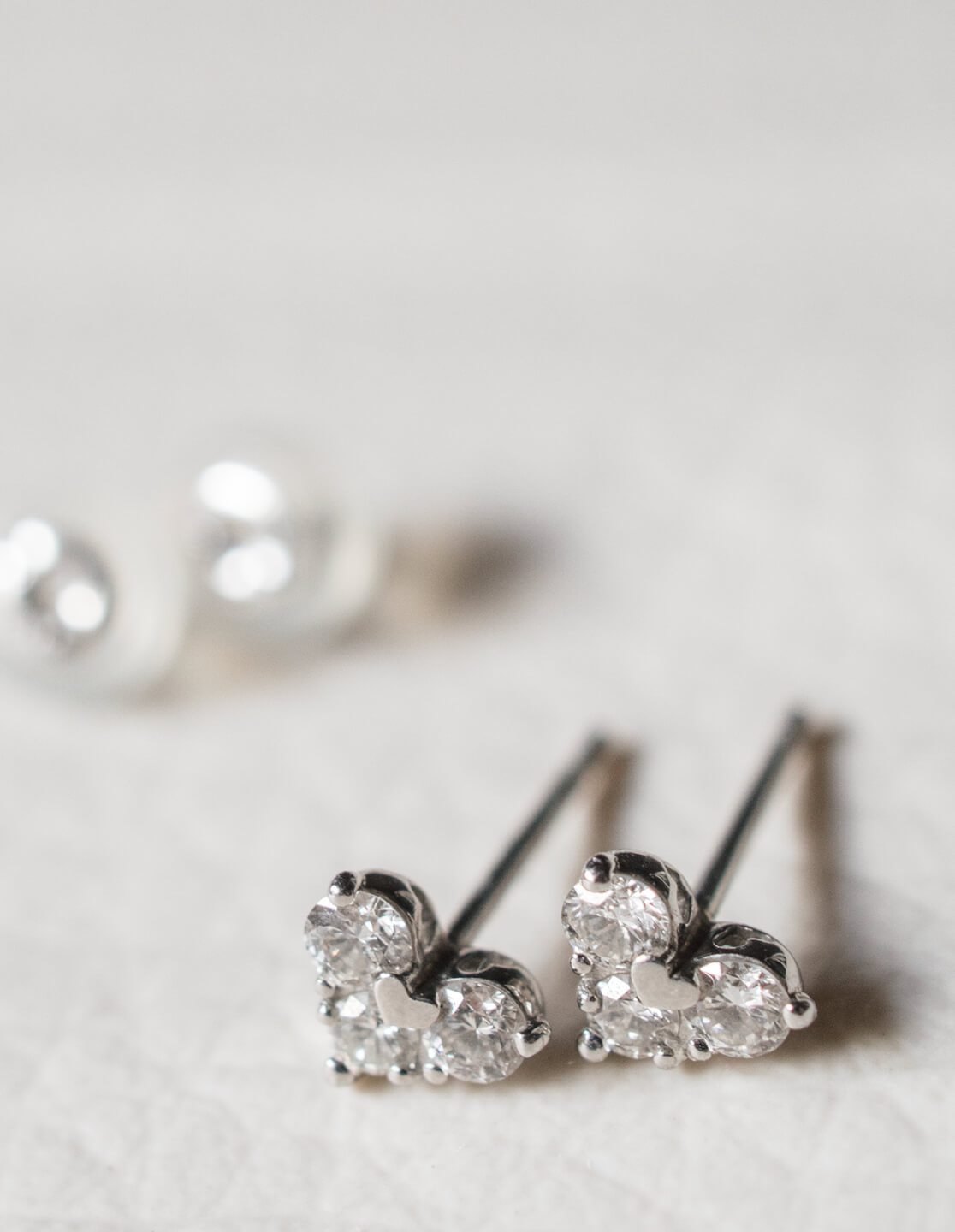 Pt900 0.2ct Heart Stud Earrings MAJERTA -マジェルタ- | Ops.(オプス 