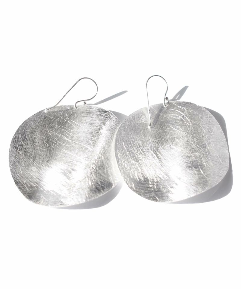 Silver925 Round Disk Hang Earrings ARGENTA -アルジェンタ- | Ops