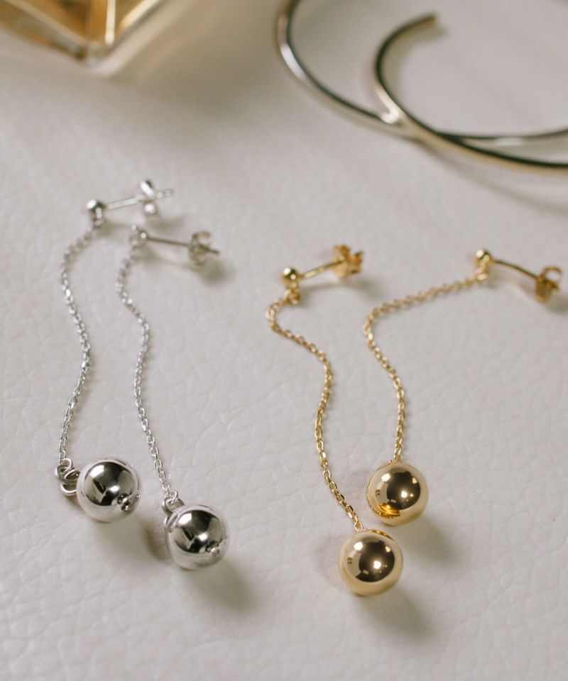 SIlver925 Round Ball Swing Earrings BAO -バオ- | Ops.(オプス)公式