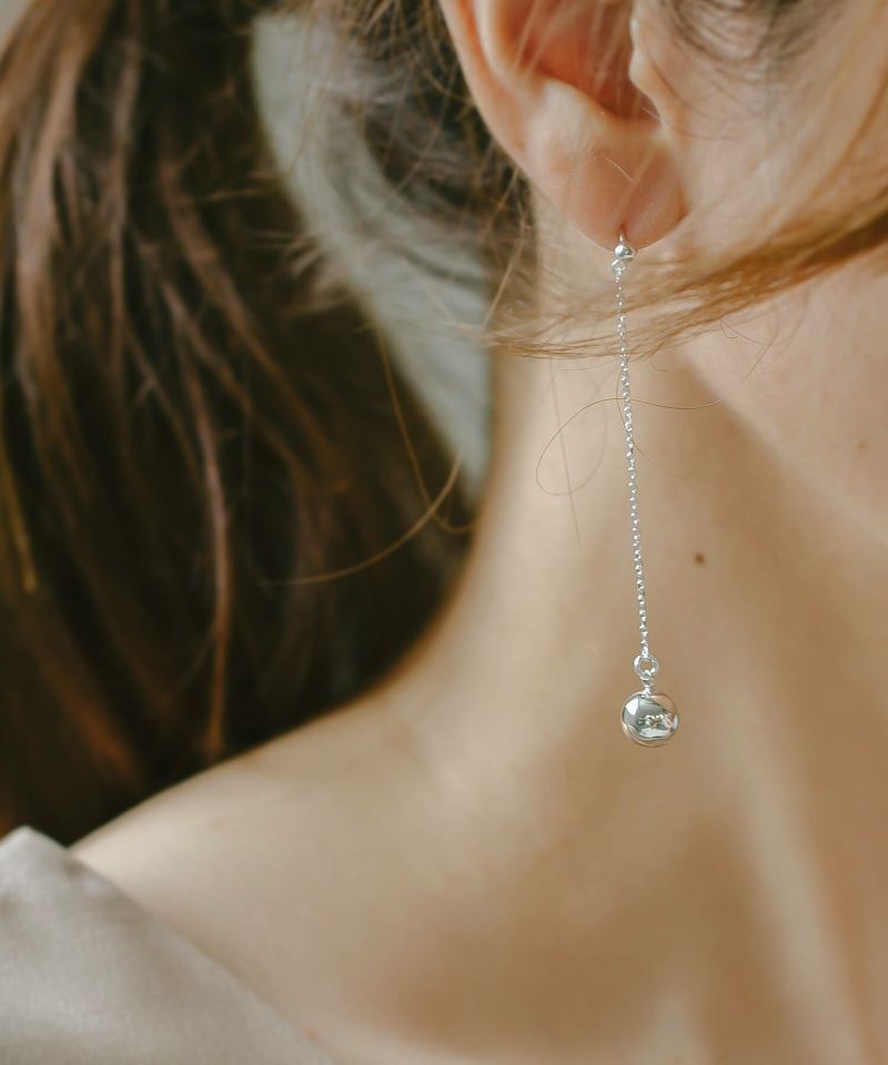 SIlver925 Round Ball Swing Earrings BAO -バオ- | Ops.(オプス)公式