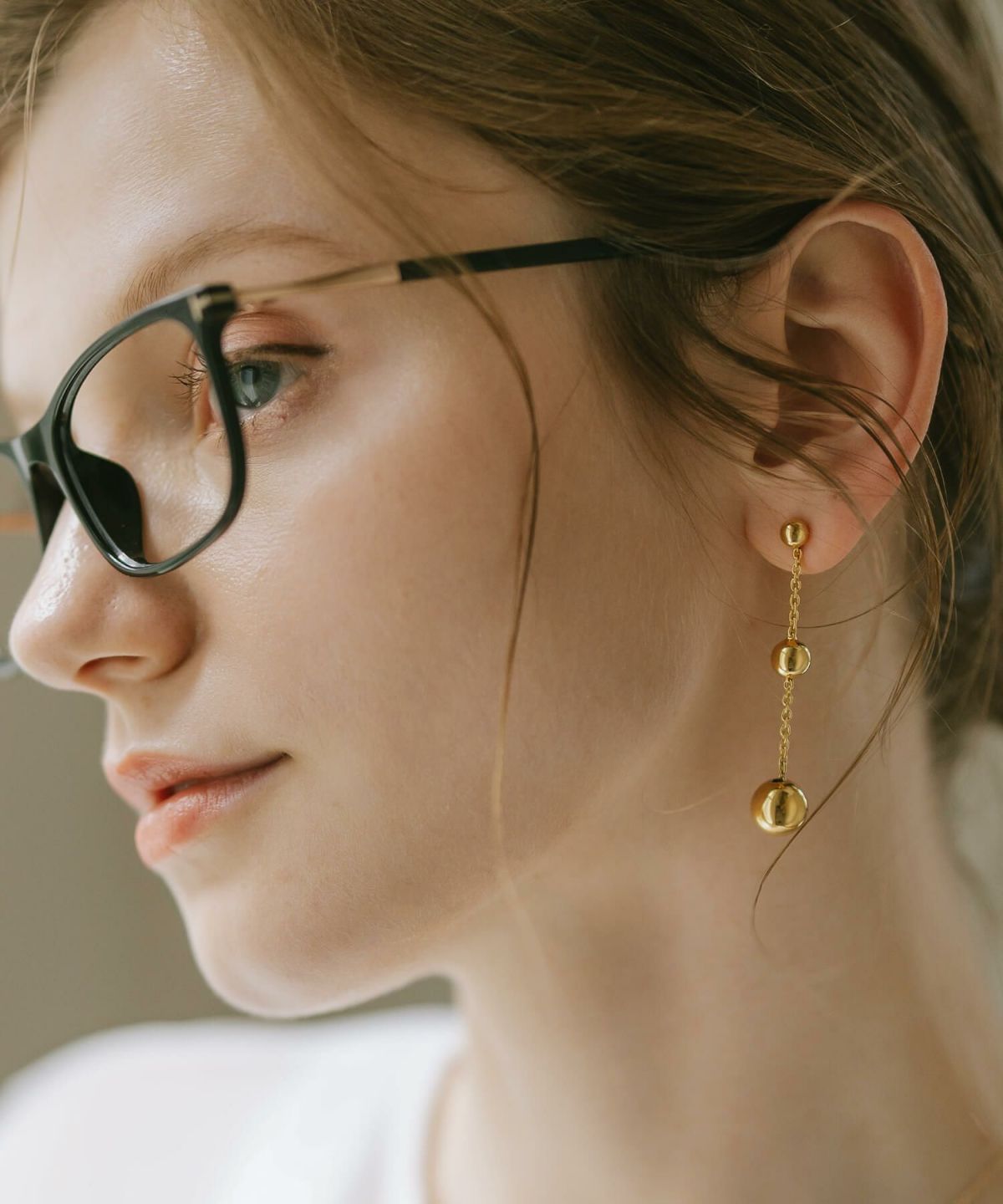 揺れる ピアス 金属アレルギー対応 かわいい シルバー ゴールド 18K仕上げ 【BAO バオ】 大きめ 大ぶり ボール チェーン ピアス シルバー925 両耳用 チェーンピアス ピアス カジュアル フォーマル おしゃれ