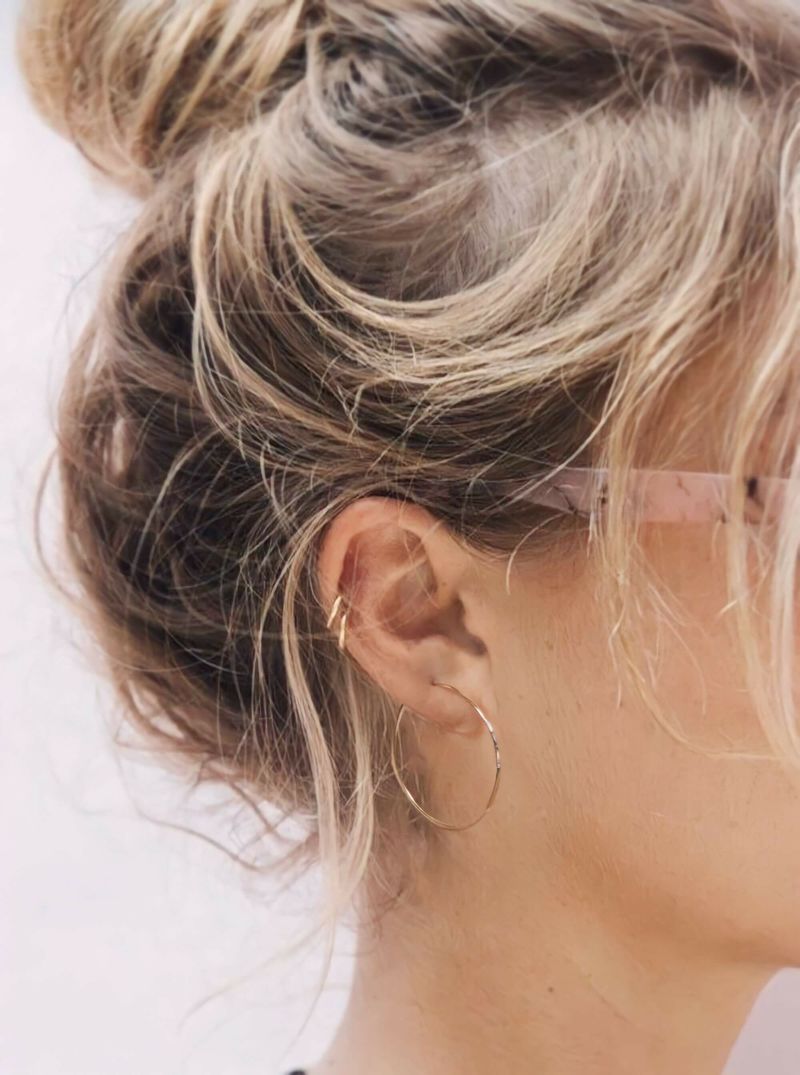 K18 Elegant Round Hang Earrings CELC -セルク- | Ops.(オプス