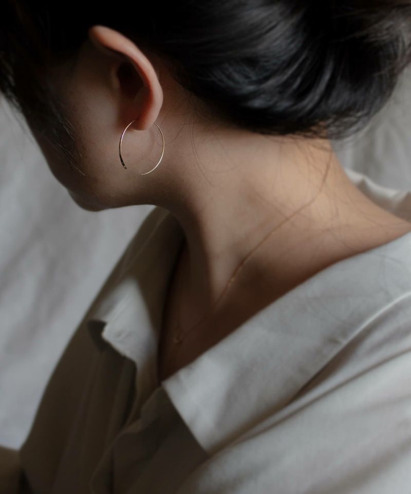 K18 Elegant Round Hang Earrings CELC -セルク- | Ops.(オプス