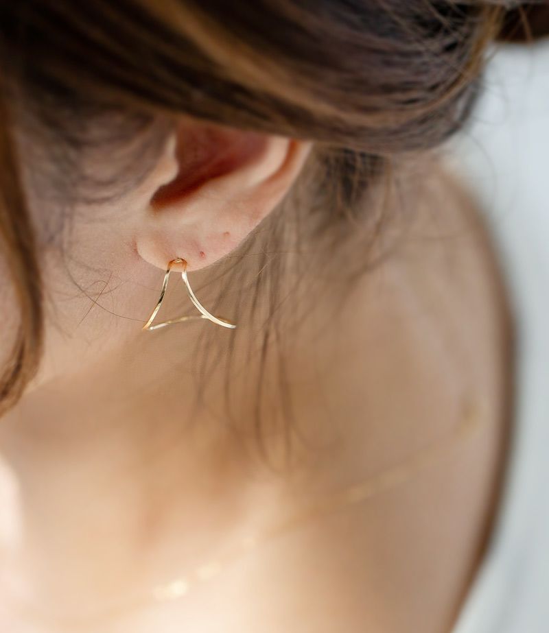 K18 C Curv Delicate Hang Earrings DINEO -ディネオ- | Ops.(オプス)公式ストア