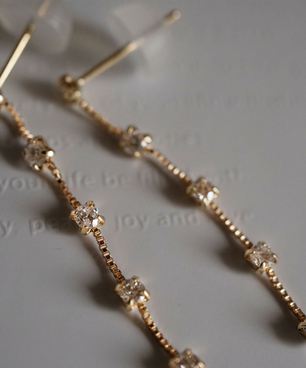 ダイヤモンド ピアス 揺れる 18金 ブランド 5連 天然 ダイヤモンド 甲府ブランド ロングピアス k18 １８k 大人 可愛い おしゃれ