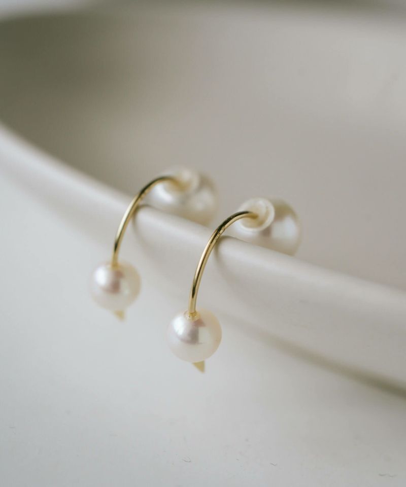 K18 Double Pearl Thorny Earrings FOLLETTA -フォレッタ- | Ops ...
