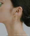 18k ピアス フープ 揺れる 18金 ピアス k18 ピアス 18金 日本製 甲府ブランド・ドラマ衣装協力品 金属アレルギー 対応 レディース ジュエリー アクセサリー フープピアス フックピアス ラインピアス 大きめ カジュアル おしゃれ