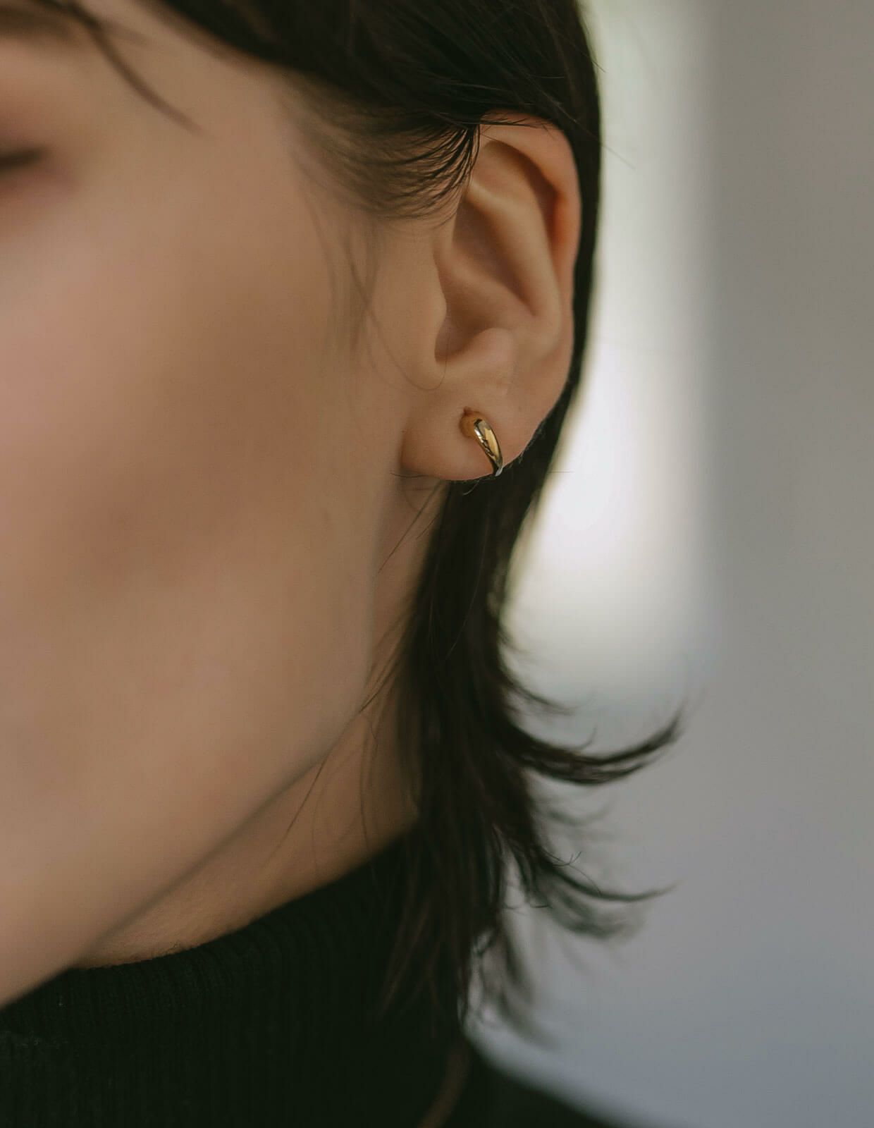18k ピアス  三日月 ピアス 18金 つけっぱなし 国内甲府ブランド k18 18金 つけっぱなしピアス レディース ジュエリー ブランド アクセサリー プレゼント 小さめ
