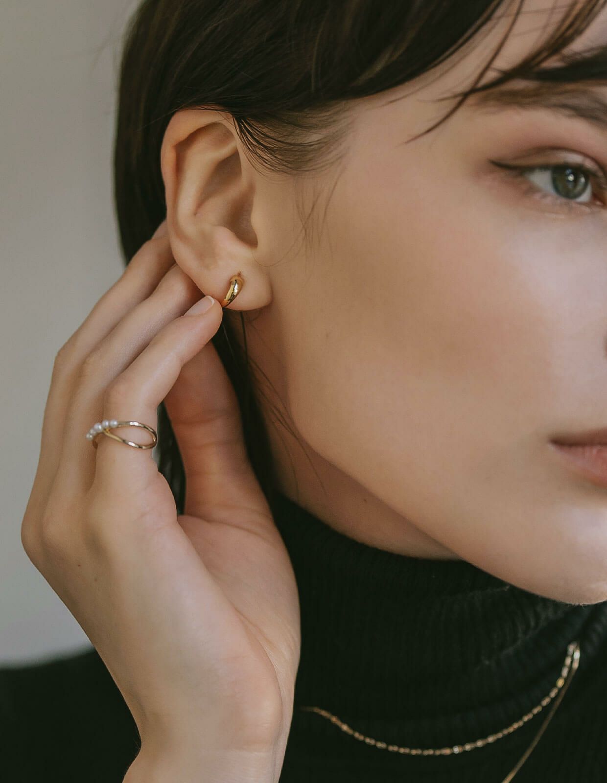 18k ピアス  三日月 ピアス 18金 つけっぱなし 国内甲府ブランド k18 18金 つけっぱなしピアス レディース ジュエリー ブランド アクセサリー プレゼント 小さめ