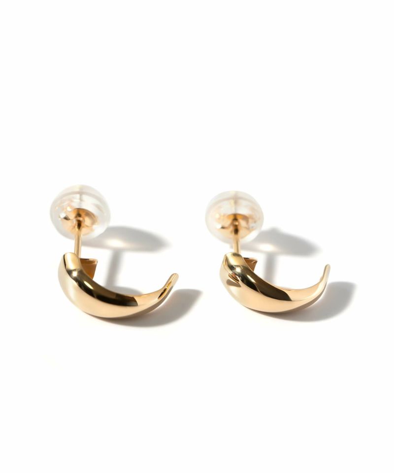 K18 Harf Moon Stud Earrings LUZON -ルゾン- | Ops.(オプス