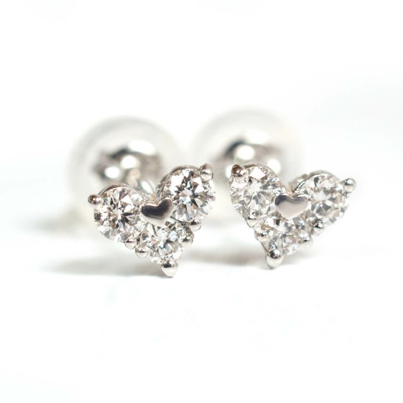 Pt900 0.2ct Heart Stud Earrings MAJERTA -マジェルタ- | Ops.(オプス)公式ストア