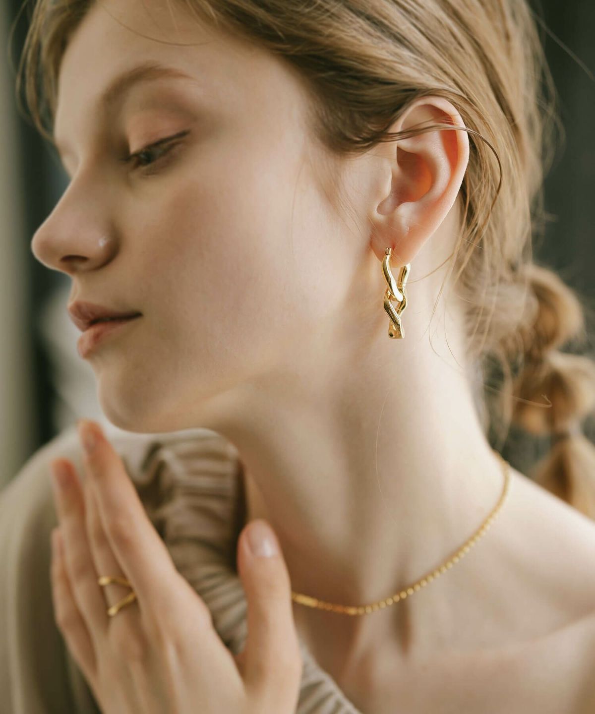 シルバー925 ピアス ゴールド ピアス 【NEVIEN ネビア】 silver925 金属アレルギー 安心 大ぶり ピアス シンプル レディース 18k ピアス 揺れる 派手 個性 レトロ 大人 可愛い ピアス カジュアル フォーマル 大人 可愛い おしゃれ