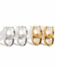 シルバー925 ピアス ゴールド ピアス 【NEVIEN ネビア】 silver925 金属アレルギー 安心 大ぶり ピアス シンプル レディース 18k ピアス 揺れる 派手 個性 レトロ 大人 可愛い ピアス カジュアル フォーマル 大人 可愛い おしゃれ