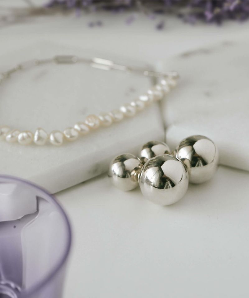 Silver925 Round Ball Stud Pierce PALLO -パロ- | Ops.(オプス