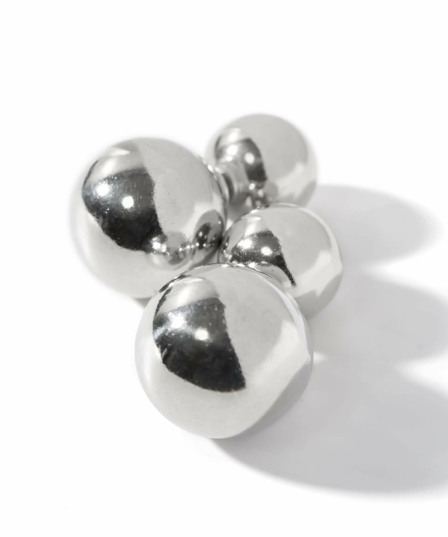 【雑誌掲載アイテム】 ピアス シルバー ボール 【Pallo パロ】 silver925 シルバー925 バックキャッチピアス ダブルキャッチ シルバーピアス 大ぶり 両耳用 丸玉 シルバー トライバルピアス レトロ おしゃれ 金属アレルギー