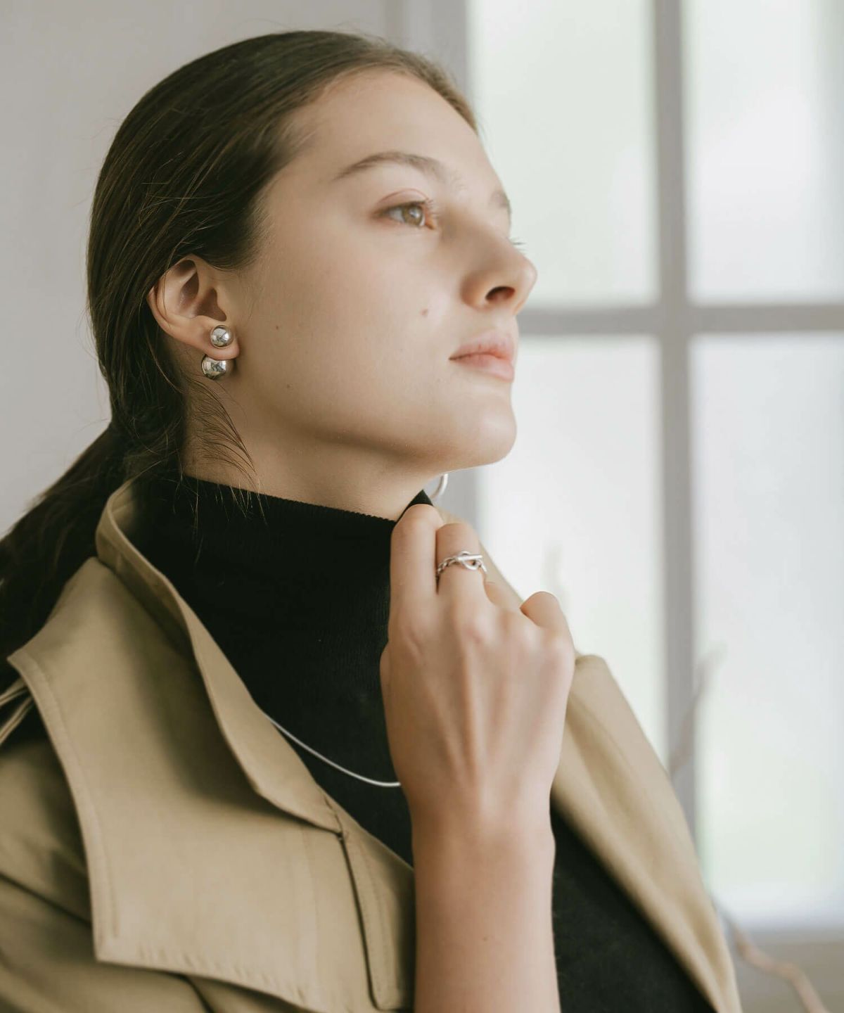 【雑誌掲載アイテム】 ピアス シルバー ボール 【Pallo パロ】 silver925 シルバー925 バックキャッチピアス ダブルキャッチ シルバーピアス 大ぶり 両耳用 丸玉 シルバー トライバルピアス レトロ おしゃれ 金属アレルギー