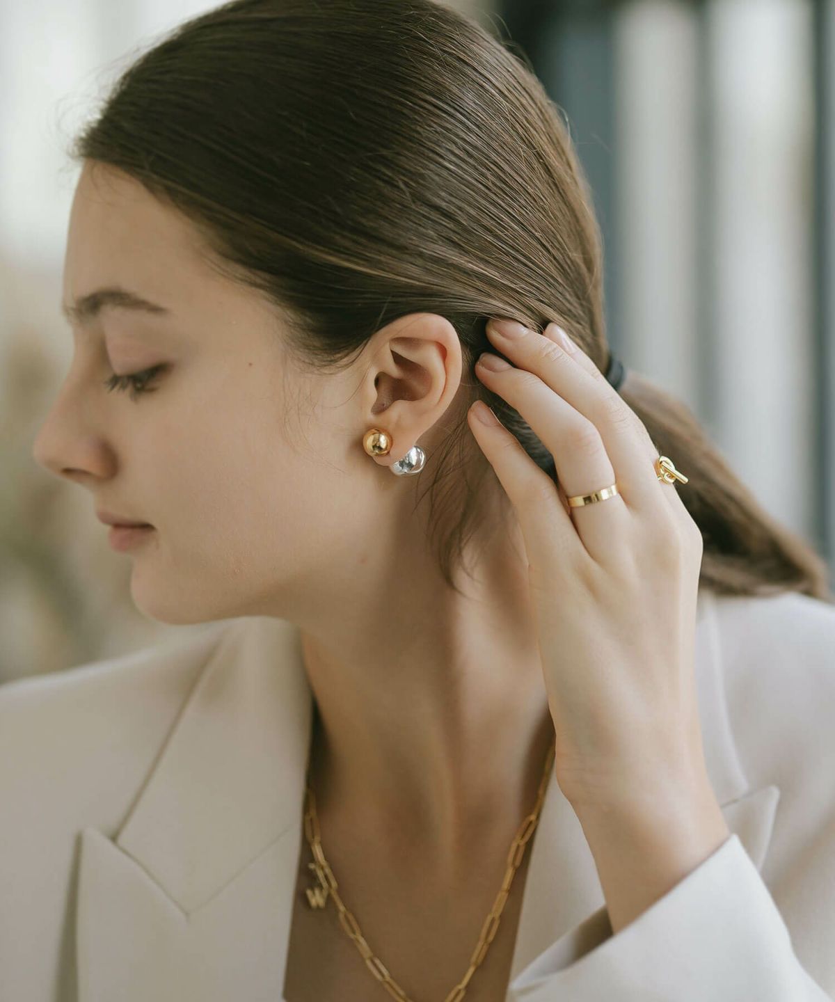 【雑誌掲載アイテム】 大きめ ピアス シルバー ボール 【Pallo パロ】 silver925 シルバー925 バックキャッチピアス ダブルキャッチ シルバーピアス 大ぶり 両耳用 丸玉 シルバー トライバルピアス レトロ おしゃれ 金属アレルギー 軽量