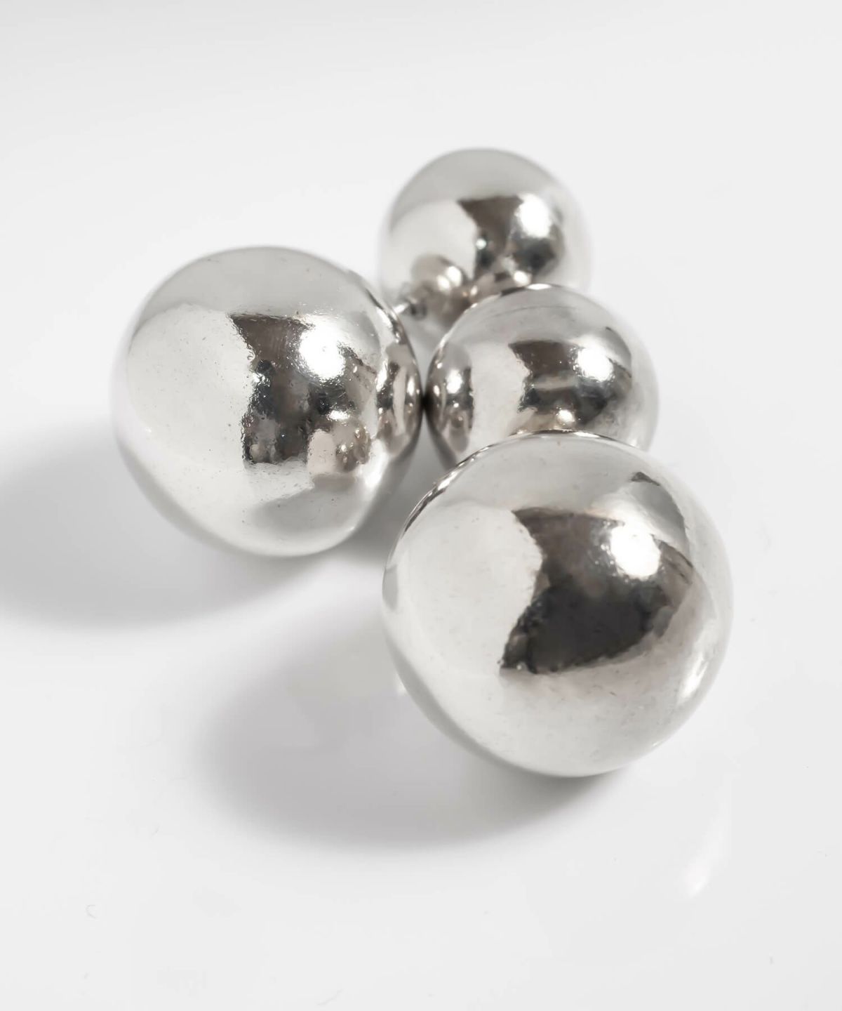 【雑誌掲載アイテム】 大きめ ピアス シルバー ボール 【Pallo パロ】 silver925 シルバー925 バックキャッチピアス ダブルキャッチ シルバーピアス 大ぶり 両耳用 丸玉 シルバー トライバルピアス レトロ おしゃれ 金属アレルギー 軽量