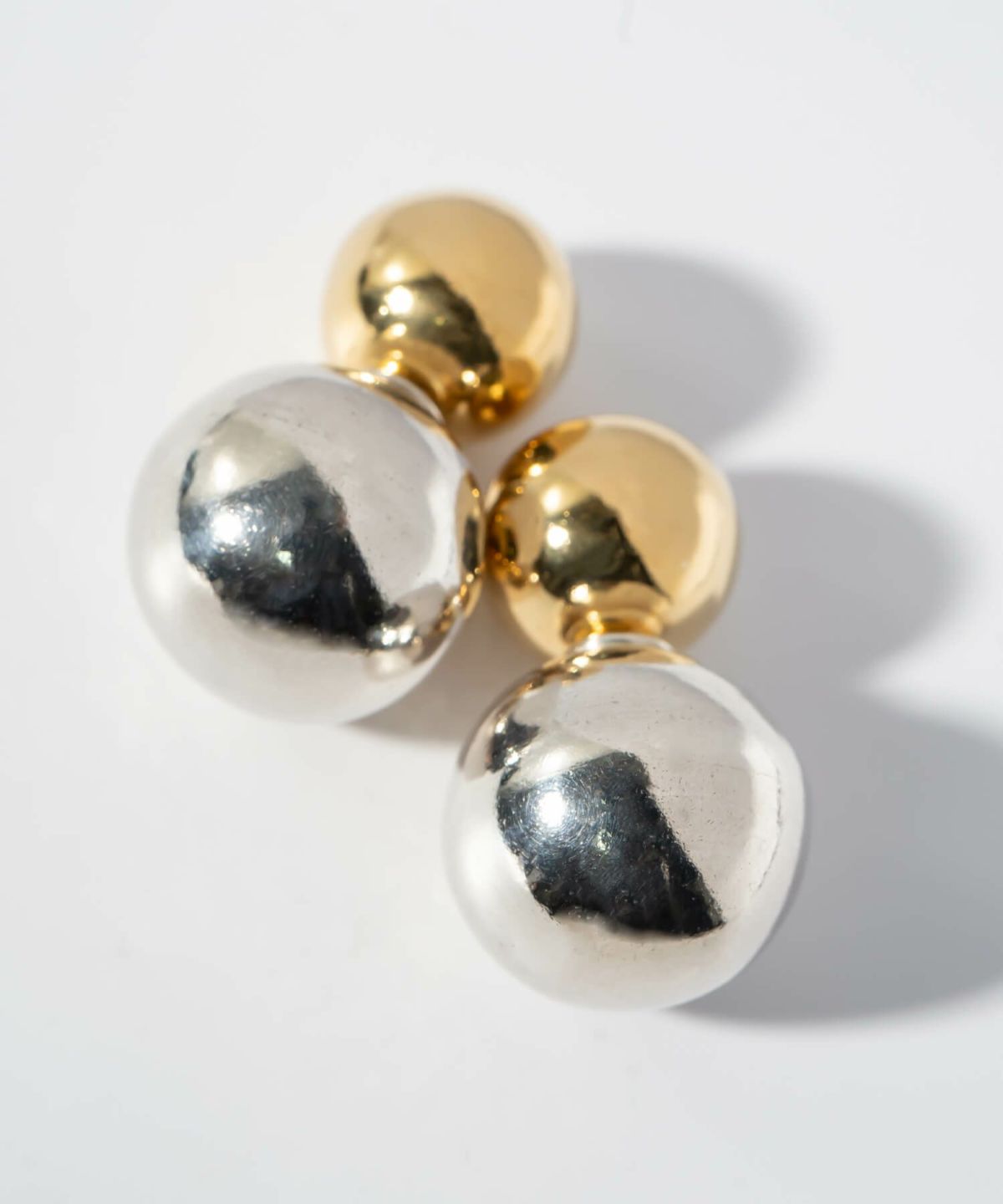 【雑誌掲載アイテム】 大きめ ピアス シルバー ボール 【Pallo パロ】 silver925 シルバー925 バックキャッチピアス ダブルキャッチ シルバーピアス 大ぶり 両耳用 丸玉 シルバー トライバルピアス レトロ おしゃれ 金属アレルギー 軽量