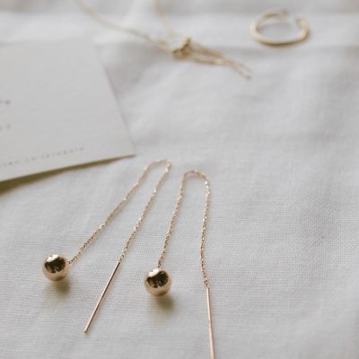 Elegant Pearl Chain Earrings PRENDOR-HAPA -プレドールハパ- | Ops