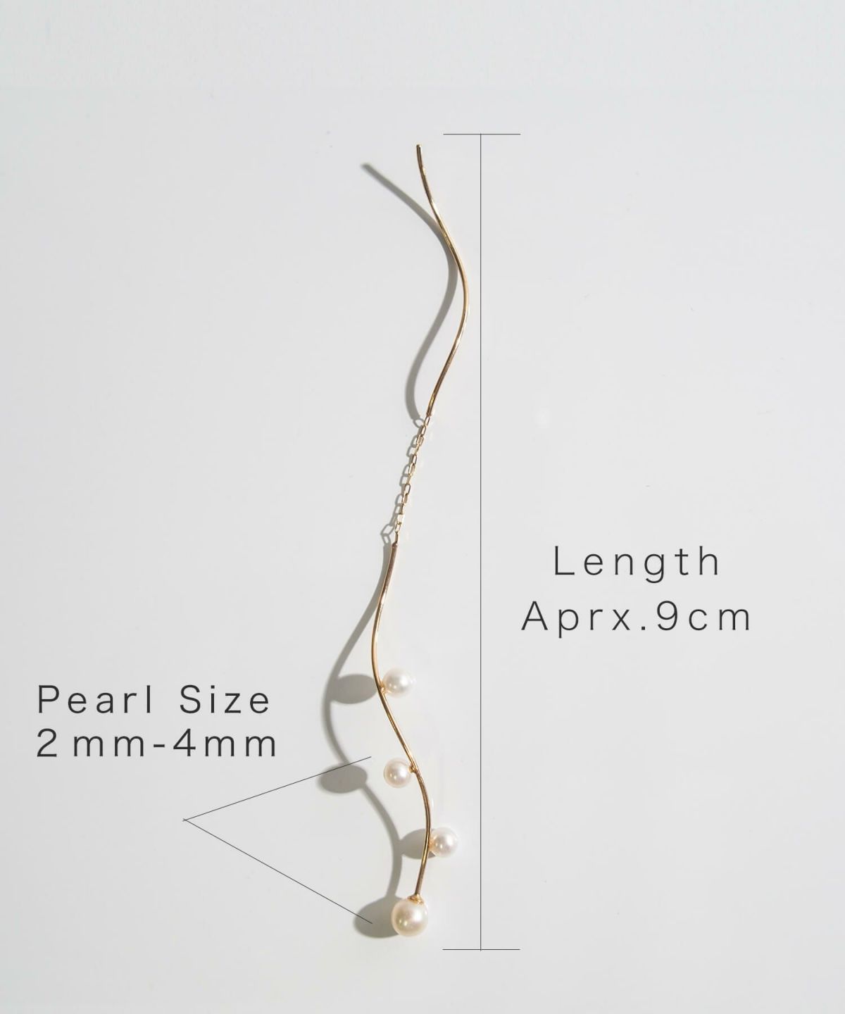 パール ピアス ぶら下がり 揺れる パールピアス 小粒 【RITVA リトバ】 K10 金属アレルギー対応 真珠 アメリカンピアス ロングピアス  ゴールドピアス ウェーブ カジュアル 普段使い フォーマル 卒業式 卒園式 入学式  かわいい おしゃれ