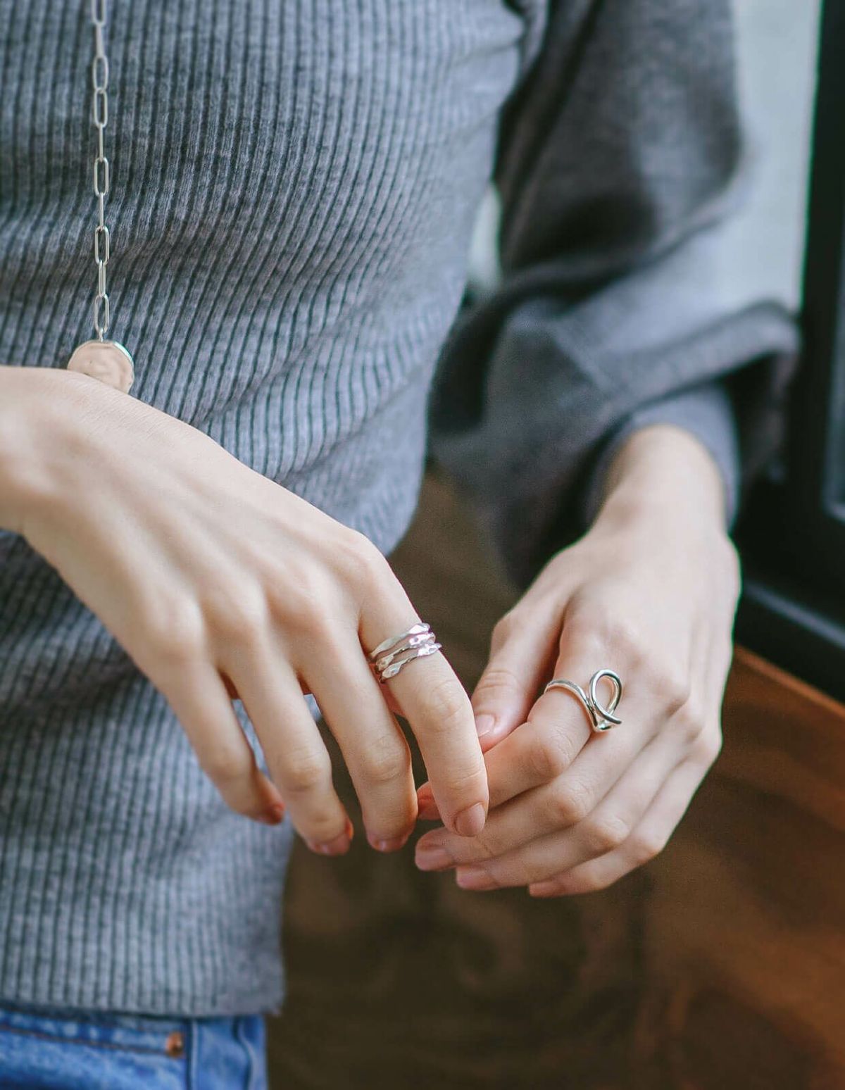 金属アレルギー 安心 シルバー925 リング シンプル 【fatonu ファトーヌ】 シルバー ゴールド リング シルバーリング ゴールドリング 太め レディース 親指 人差し指 指輪 重ね付け おしゃれ 18金 k18 リング ゴールド 太め 指輪 ジュエリー アクセサリー ウェーブ 波