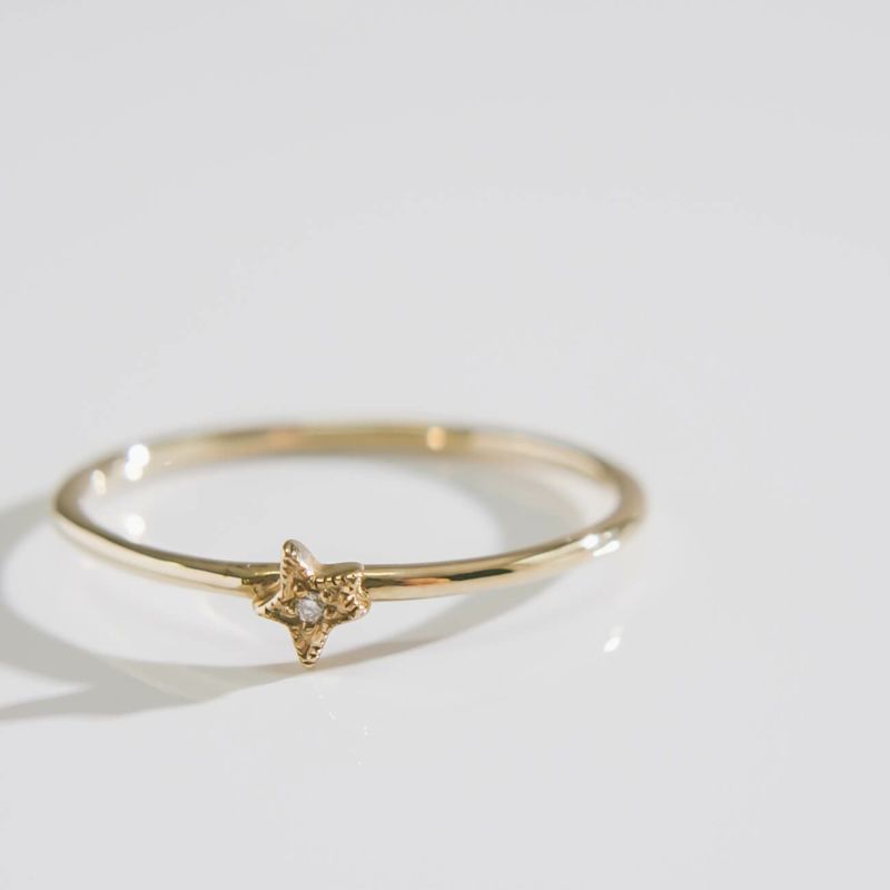 K10 Gold Diamond Delicate Ring FORAFORA -フォラフォラ- | Ops ...