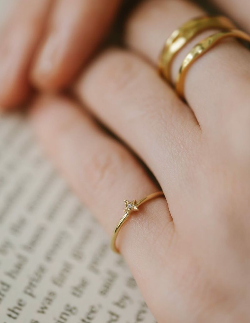 K10 Gold Diamond Delicate Ring FORAFORA -フォラフォラ- Ops.(オプス)公式ストア