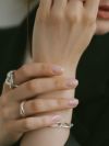 シルバーリング シンプル 太め 大ぶり 人差し指 指輪 重ね付け おしゃれ レディース
