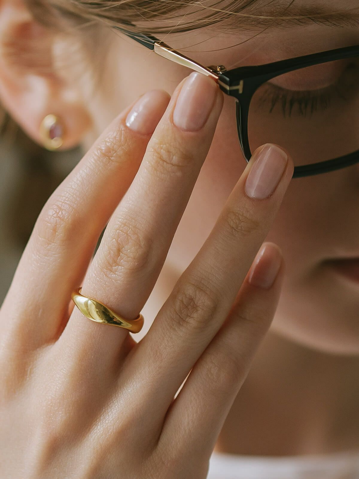 シルバーリング シンプル 太め 大ぶり 人差し指 指輪 重ね付け おしゃれ レディース