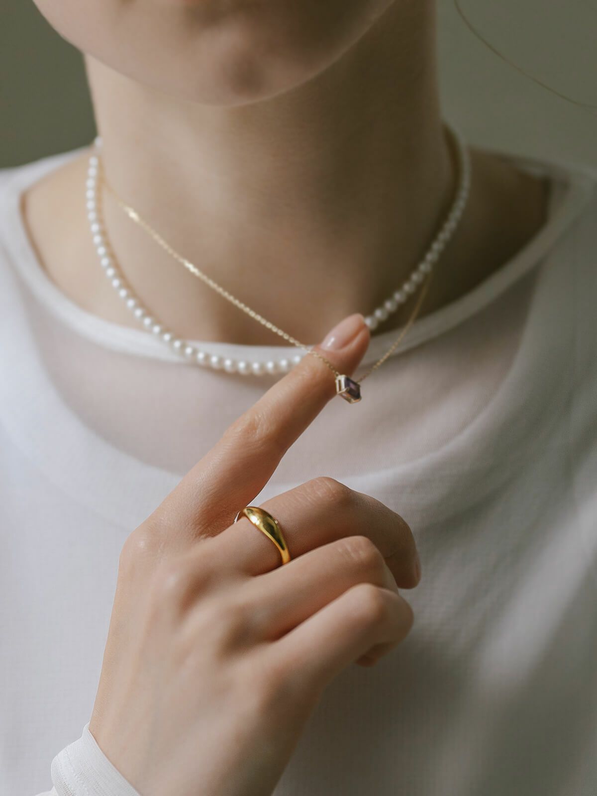 シルバーリング シンプル 太め 大ぶり 人差し指 指輪 重ね付け おしゃれ レディース