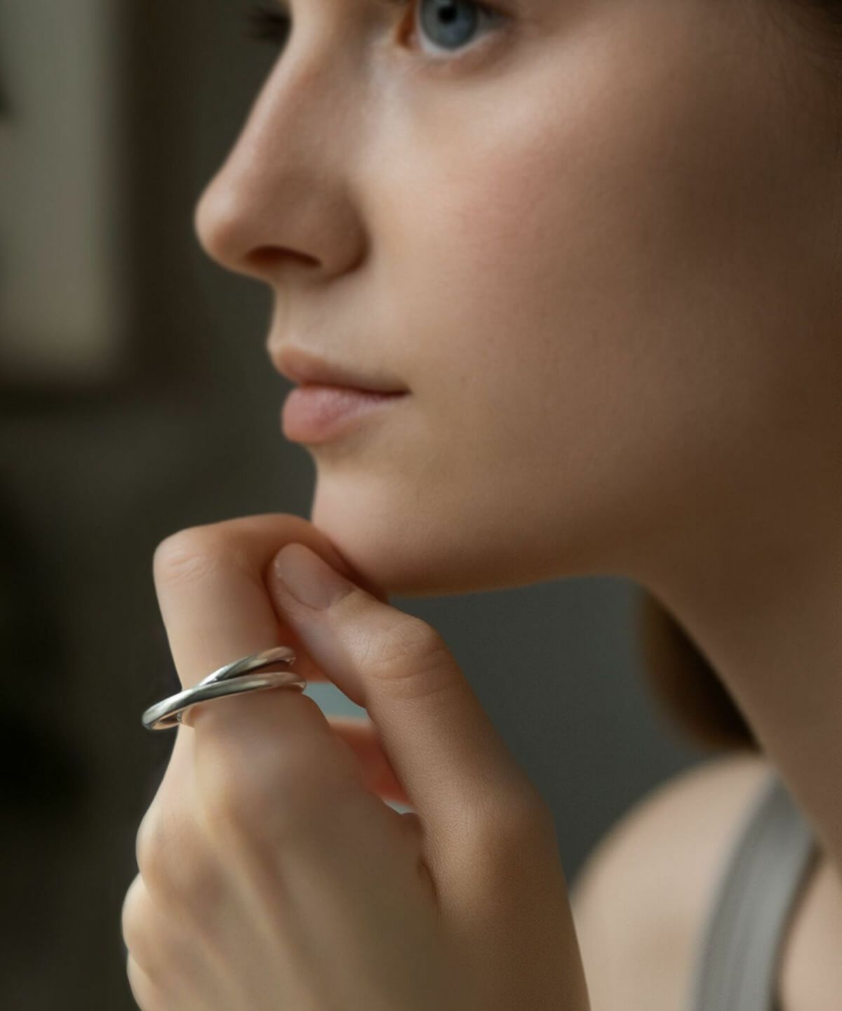 【雑誌掲載品】 2連 リング シルバー ゴールド リング 太め 【HELIX ヘリクス】 スパイラル レディース おしゃれ silver925 重ね付け 18k リング シルバー925 デザインリング カジュアル フォーマル 金属アレルギー 安心 中指 人差し指 指輪 大ぶり ワイド ジュエリー