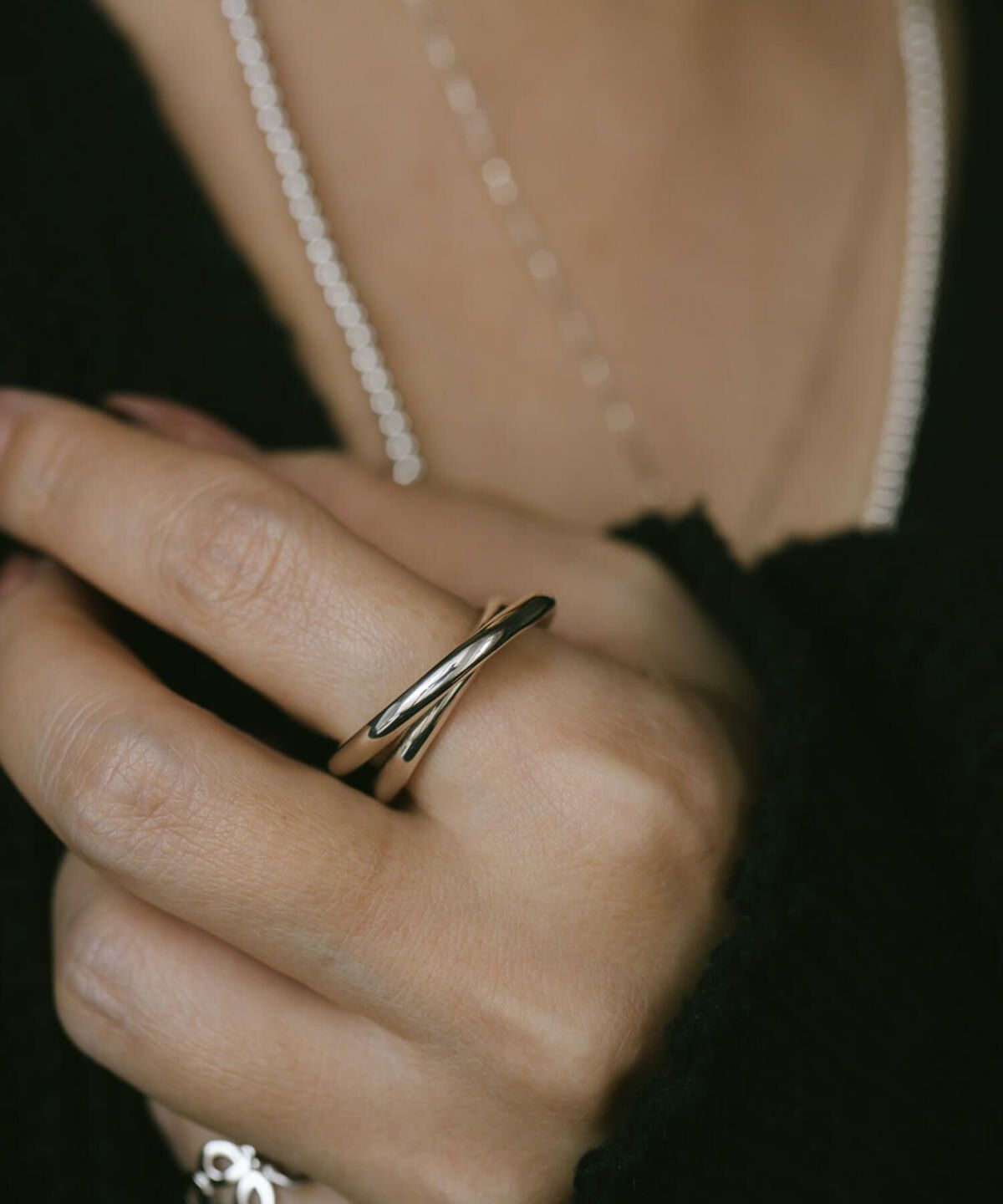 【雑誌掲載品】 2連 リング シルバー ゴールド リング 太め 【HELIX ヘリクス】 スパイラル レディース おしゃれ silver925 重ね付け 18k リング シルバー925 デザインリング カジュアル フォーマル 金属アレルギー 安心 中指 人差し指 指輪 大ぶり ワイド ジュエリー