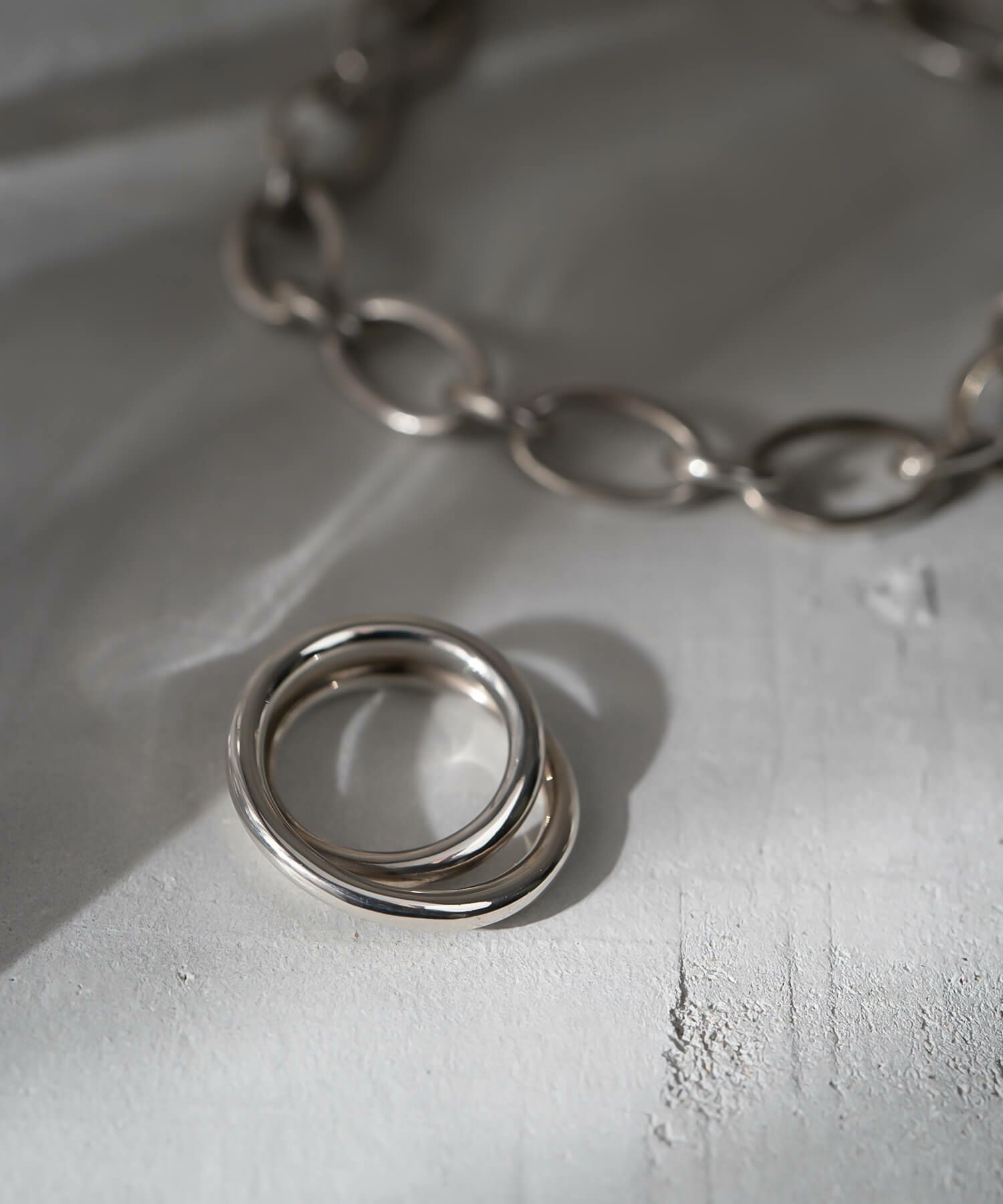 【雑誌掲載品】 2連 リング シルバー ゴールド リング 太め 【HELIX ヘリクス】 スパイラル レディース おしゃれ silver925 重ね付け 18k リング シルバー925 デザインリング カジュアル フォーマル 金属アレルギー 安心 中指 人差し指 指輪 大ぶり ワイド ジュエリー
