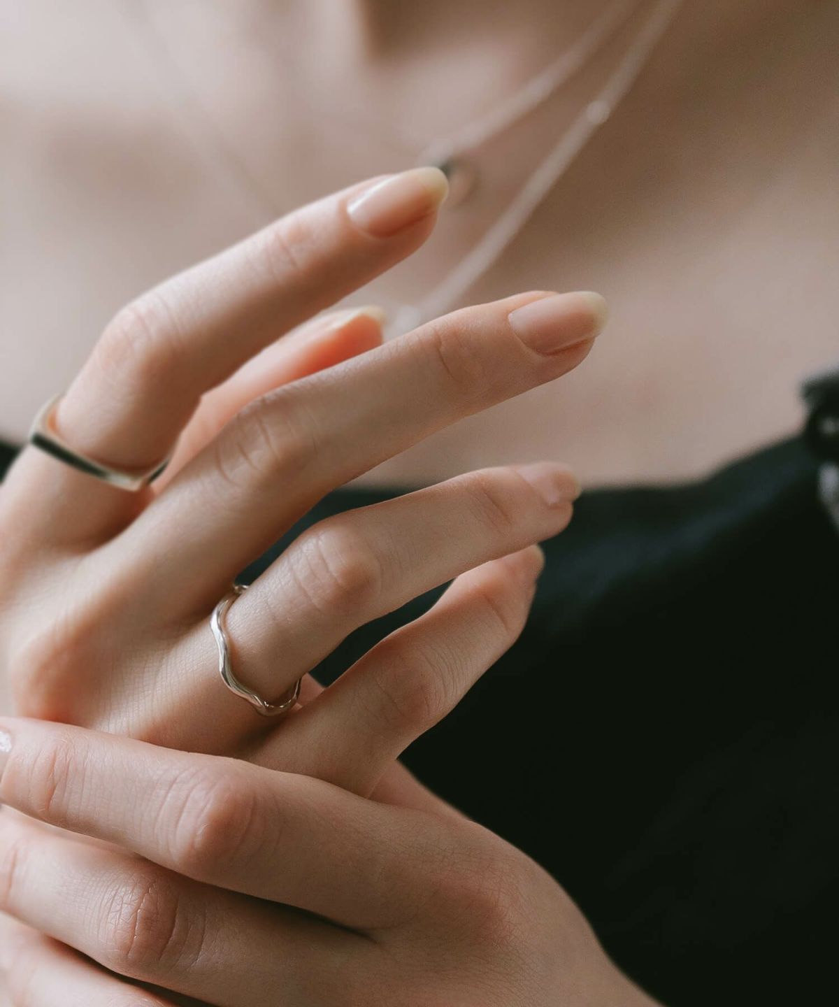 金属アレルギー 安心 シルバー925 リング シンプル 【LOROC ロロック】 シルバー ゴールド リング シルバーリング ゴールドリング 太め レディース 中指 人差し指 指輪 おしゃれ 18金 リング ゴールド 指輪 ジュエリー アクセサリー ウェーブ 波 指輪 重ね付け