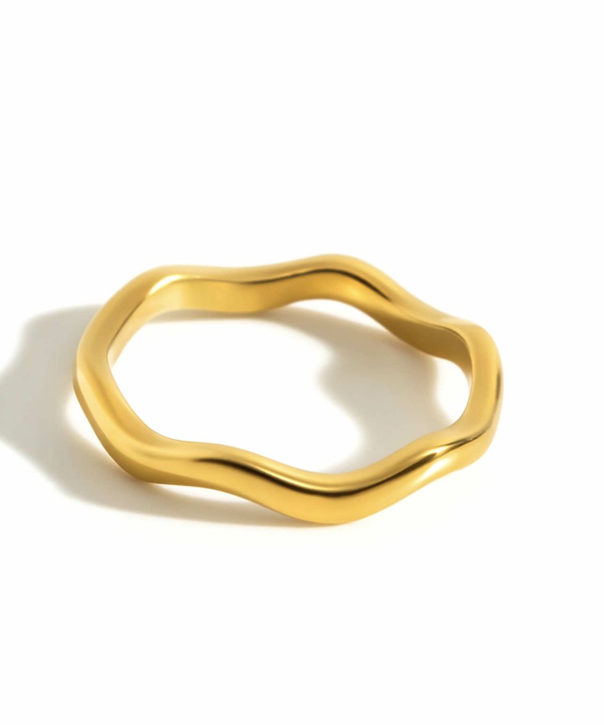 金属アレルギー 安心 シルバー925 リング シンプル 【LOROC ロロック】 シルバー ゴールド リング シルバーリング ゴールドリング 太め レディース 中指 人差し指 指輪 おしゃれ 18金 リング ゴールド 指輪 ジュエリー アクセサリー ウェーブ 波 指輪 重ね付け