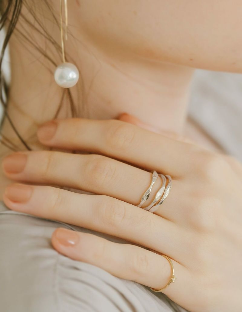 Silver925 3 Layerd Wavy Ring MERV -メルブ- | Ops.(オプス