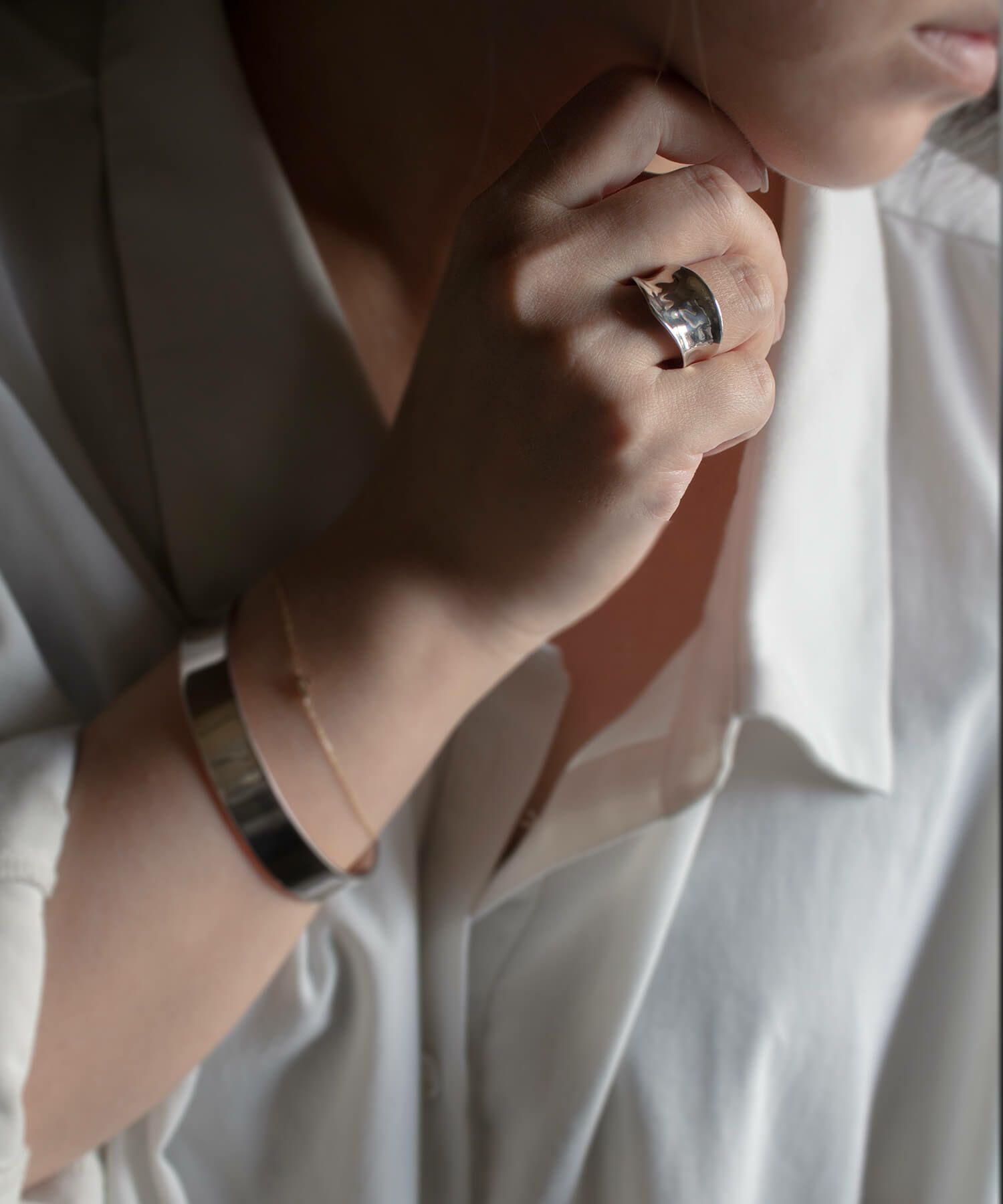 Silver925 Hammerd Wide Ring MOONU -モーヌ- | Ops.(オプス)公式ストア