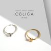 金属アレルギー 安心 シルバー925 リング シンプル 【obliga オブリガ リング】 ノットリング シルバー ゴールド リング シルバーリング ゴールドリング 華奢 レディース 人差し指 指輪 おしゃれ 18金 k18 リング ゴールド 細め 指輪 ジュエリー アクセサリー 結び目