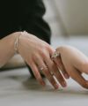金属アレルギー 安心 シルバー925 リング シンプル 【obliga オブリガ リング】 ノットリング シルバー ゴールド リング シルバーリング ゴールドリング 華奢 レディース 人差し指 指輪 おしゃれ 18金 k18 リング ゴールド 細め 指輪 ジュエリー アクセサリー 結び目