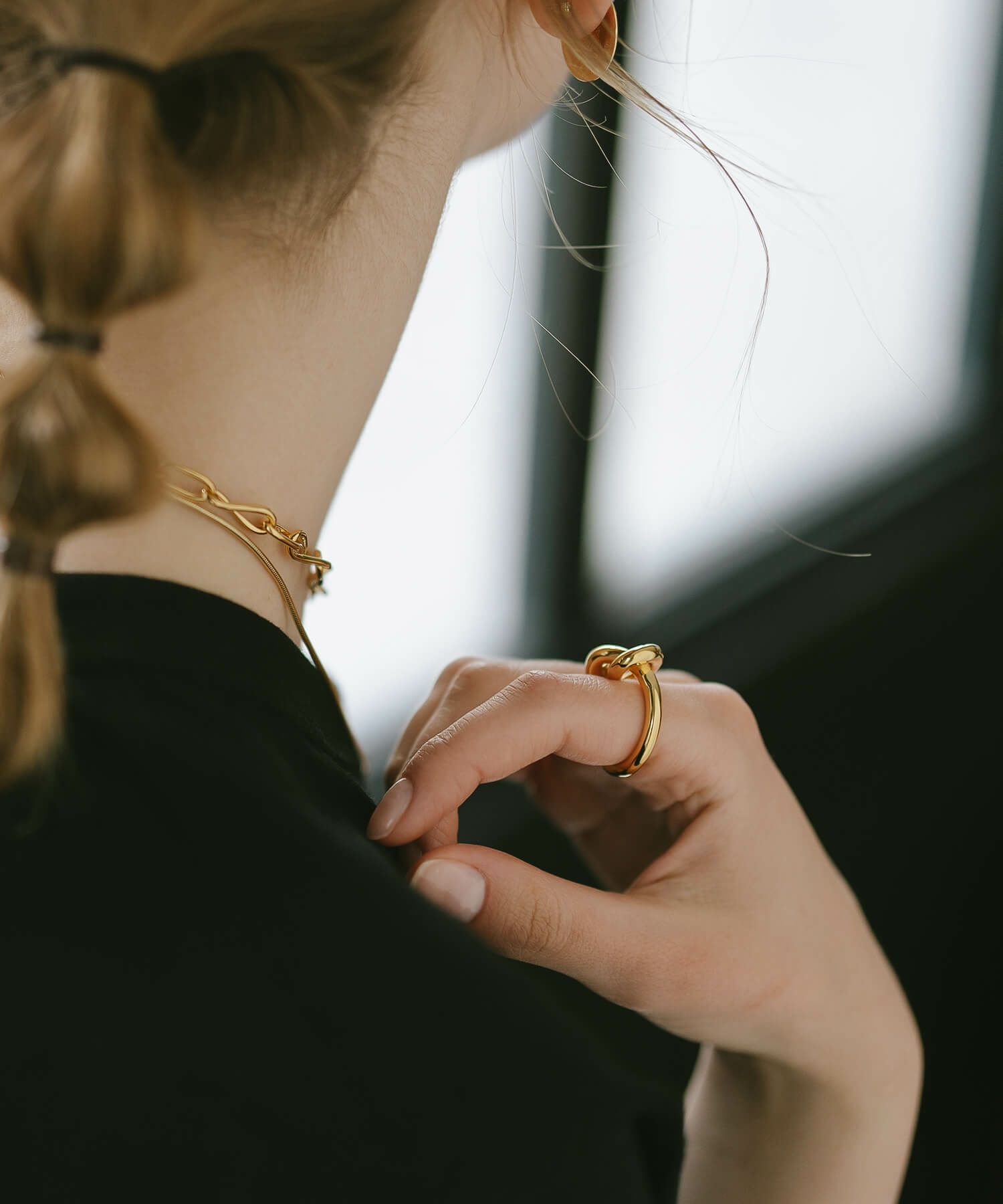 シルバー925 レディース 太め 大ぶり リング Knot Ring OBLIGA-RING