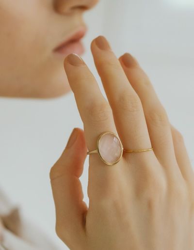 K10 Rose quartz Ring PARANE -パラネ K10- | Ops.(オプス)公式ストア