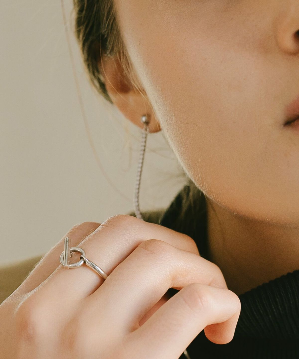 指輪 リング ブランド おしゃれ 指輪人差し指 レディース シンプル マンテル チェーン