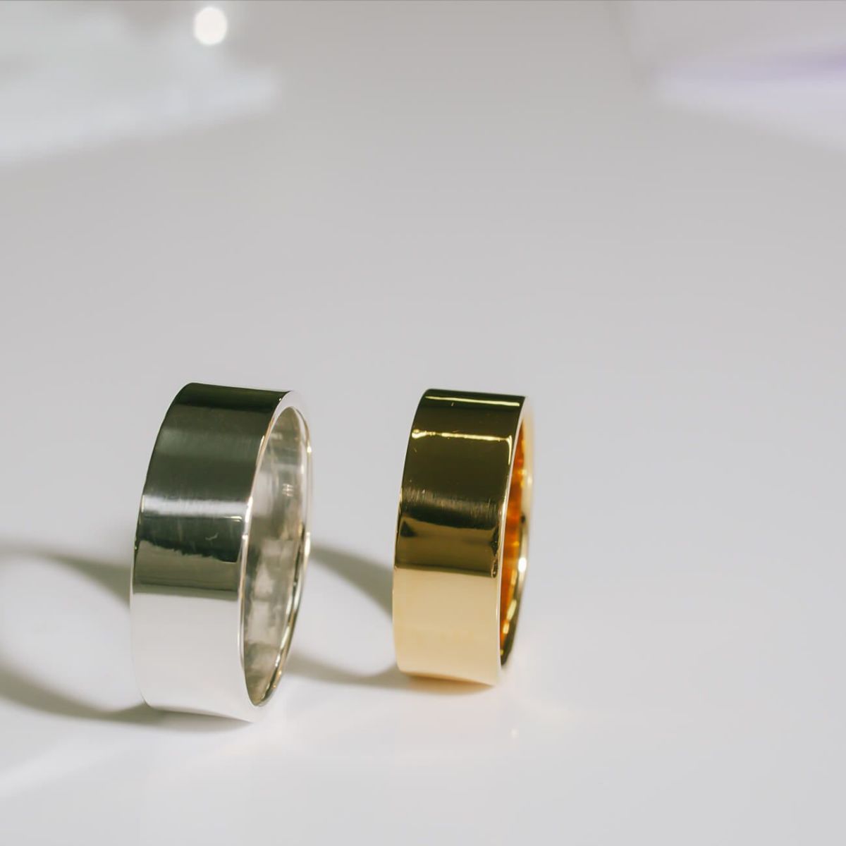 金属アレルギー 安心 リング シルバー925 リング シンプル 6mm 【Solone ソロネ】 シルバー ゴールド リング シルバーリング ゴールドリング 太め レディース 人差し指 指輪 おしゃれ 18金 k18 リング ゴールド 華奢 指輪