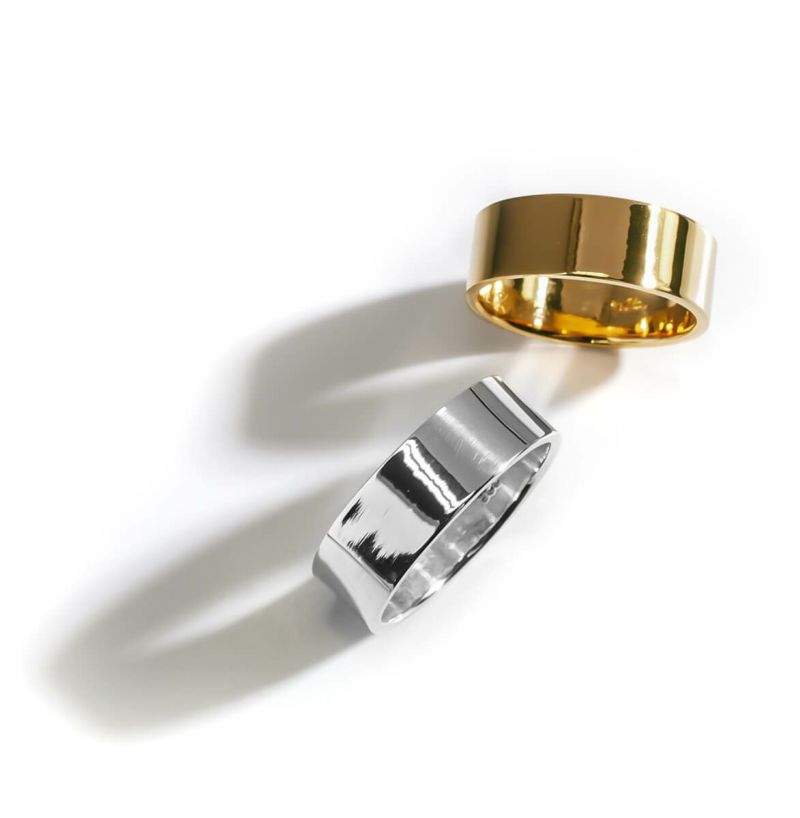 金属アレルギー 安心 リング シルバー925 リング シンプル 6mm 【Solone ソロネ】 シルバー ゴールド リング シルバーリング ゴールドリング 太め レディース 人差し指 指輪 おしゃれ 18金 k18 リング ゴールド 華奢 指輪