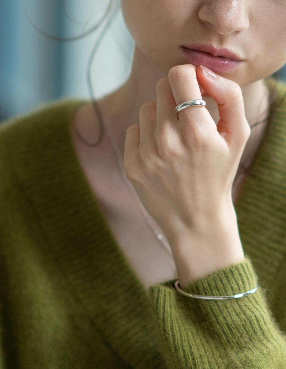 シルバーリング 太め シンプルな指輪