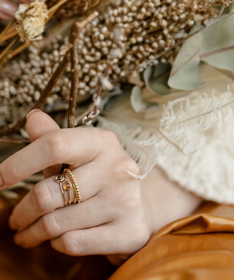 Silver925 Harf Milgrain Double Ring WERN -ウェルニ- | Ops