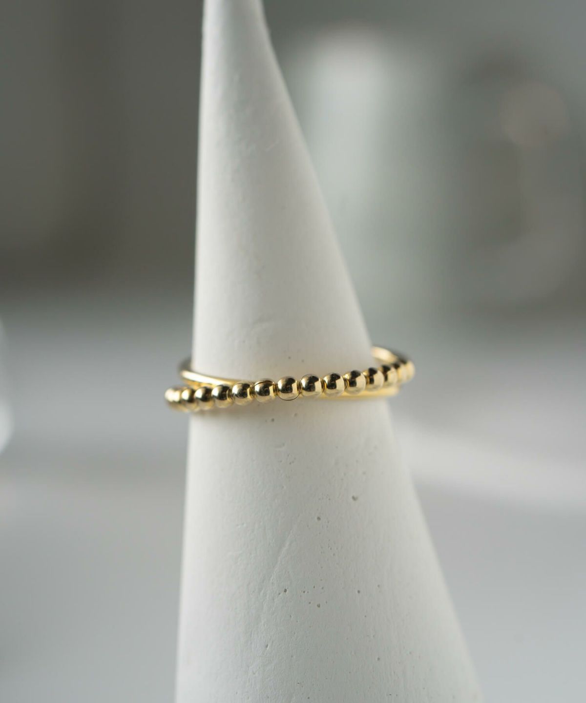 指輪 レディース おしゃれ リング ゴールド 【WERNI ウェルニ】  ミル打ち 人差し指 中指 小指 ピンキーリング シルバー925 シンプル シルバー 18金 仕上げ 18k 重ね付け レディース ブランド メンズ 普段 使い シルバーリング華奢 細め 細い 繊細 ボールリング